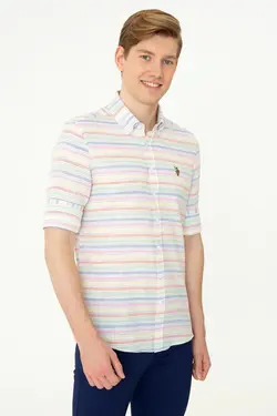 خرید پیراهن راه راه مردانه یو اس پولو کد 229737 | بانی استایل