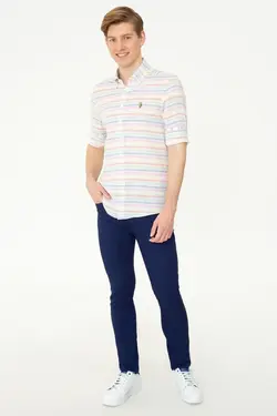 خرید پیراهن راه راه مردانه یو اس پولو کد 229737 | بانی استایل