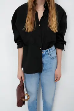 خرید شومیز آستین بلند زنانه زارا کد 225715 | بانی استایل