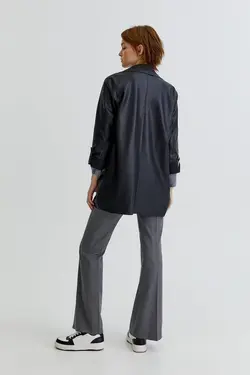 خرید کت چرم زنانه پول اند بیر کد 216269 | بانی استایل