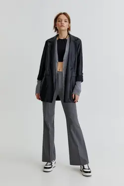 خرید کت چرم زنانه پول اند بیر کد 216269 | بانی استایل