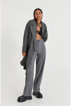 خرید پالتو طرح دار زنانه پول اند بیر کد 197229 | بانی استایل