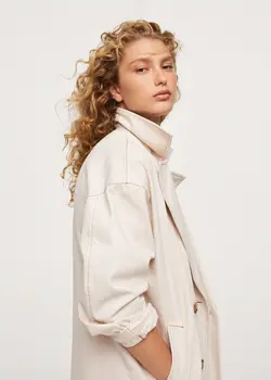 خرید بارانی جین زنانه منگو کد 181484 | بانی استایل