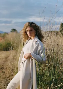 خرید بارانی جین زنانه منگو کد 181484 | بانی استایل