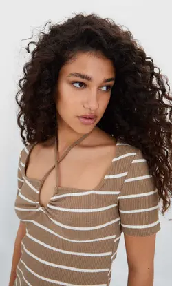 خرید پیراهن کوتاه زنانه استرادیواریوس کد 244450 | بانی استایل