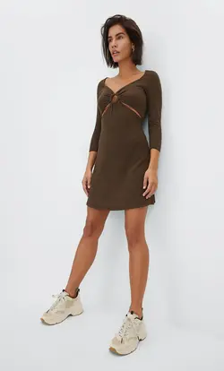 خرید پیراهن یقه هفت زنانه استرادیواریوس کد 244445 | بانی استایل