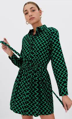 خرید پیراهن طرح دار زنانه استرادیواریوس کد 244427 | بانی استایل