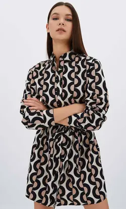 خرید پیراهن طرح دار زنانه استرادیواریوس کد 244428 | بانی استایل