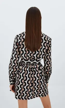 خرید پیراهن طرح دار زنانه استرادیواریوس کد 244428 | بانی استایل