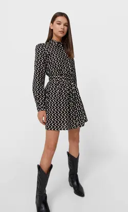 خرید پیراهن طرح دار زنانه استرادیواریوس کد 244414 | بانی استایل