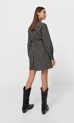 خرید پیراهن طرح دار زنانه استرادیواریوس کد 244414 | بانی استایل