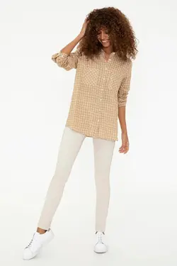 خرید شومیز چهارخانه زنانه یو اس پولو کد 246834 | بانی استایل