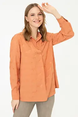 خرید شومیز طرح دار زنانه یو اس پولو کد 246871 | بانی استایل