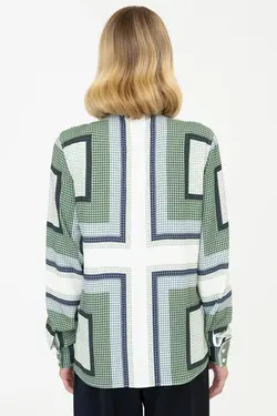 خرید شومیز طرح دار زنانه یو اس پولو کد 246879 | بانی استایل