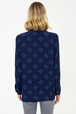 خرید شومیز طرح دار زنانه یو اس پولو کد 246881 | بانی استایل