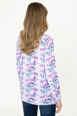 خرید شومیز گلدار زنانه یو اس پولو کد 247238 | بانی استایل