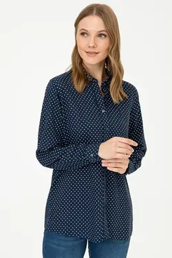 خرید شومیز آستین بلند زنانه یو اس پولو کد 246867 | بانی استایل