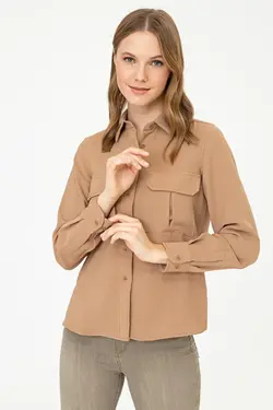 خرید شومیز آستین بلند زنانه یو اس پولو کد 246866 | بانی استایل