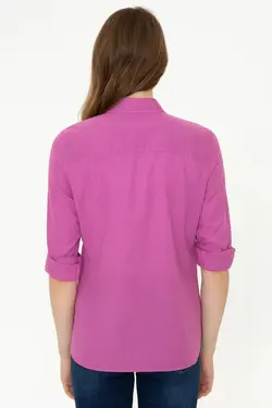 خرید شومیز آستین بلند زنانه یو اس پولو کد 248051 | بانی استایل