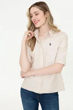 خرید شومیز آستین بلند زنانه یو اس پولو کد 247206 | بانی استایل