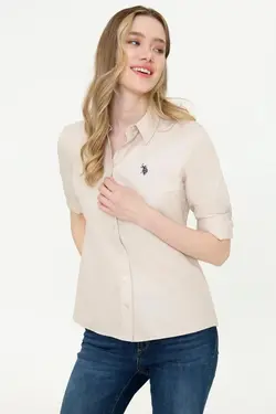 خرید شومیز آستین بلند زنانه یو اس پولو کد 247206 | بانی استایل