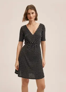 خرید پیراهن طرح دار زنانه منگو کد 261224 | بانی استایل