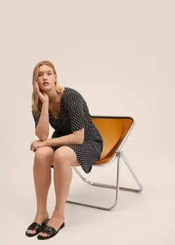 خرید پیراهن طرح دار زنانه منگو کد 261224 | بانی استایل