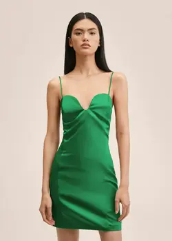 خرید پیراهن ساتن زنانه منگو کد 261217 | بانی استایل