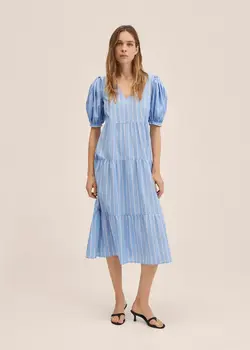 خرید پیراهن نخی زنانه منگو کد 261209 | بانی استایل