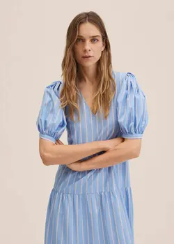 خرید پیراهن نخی زنانه منگو کد 261209 | بانی استایل