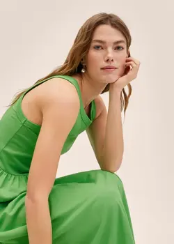 خرید پیراهن نخی زنانه منگو کد 261215 | بانی استایل