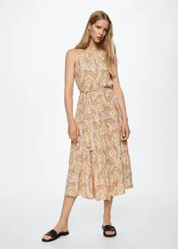 خرید پیراهن طرح دار زنانه منگو کد 262455 | بانی استایل