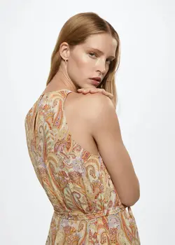 خرید پیراهن طرح دار زنانه منگو کد 262455 | بانی استایل