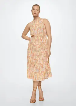 خرید پیراهن طرح دار زنانه منگو کد 262455 | بانی استایل