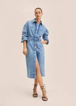 خرید پیراهن جین زنانه منگو کد 262340 | بانی استایل