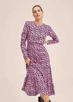 خرید پیراهن طرح دار زنانه منگو کد 262315 | بانی استایل