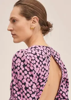 خرید پیراهن طرح دار زنانه منگو کد 262315 | بانی استایل