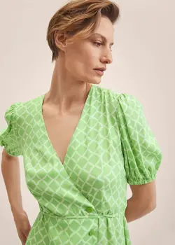 خرید پیراهن طرح دار زنانه منگو کد 262318 | بانی استایل