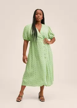 خرید پیراهن طرح دار زنانه منگو کد 262318 | بانی استایل