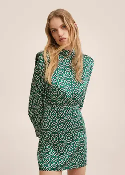 خرید پیراهن طرح دار زنانه منگو کد 261233 | بانی استایل