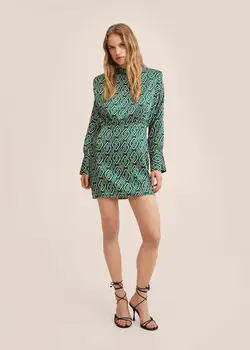 خرید پیراهن طرح دار زنانه منگو کد 261233 | بانی استایل