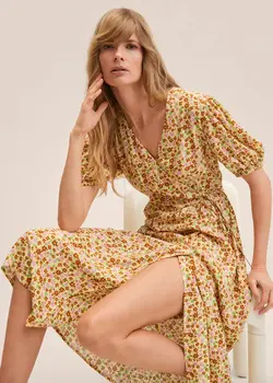 خرید پیراهن طرح دار زنانه منگو کد 262306 | بانی استایل