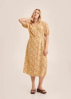 خرید پیراهن طرح دار زنانه منگو کد 262306 | بانی استایل