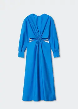 خرید پیراهن نخی بلند زنانه منگو کد 262298 | بانی استایل