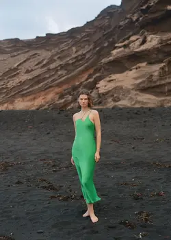 خرید پیراهن ساتن زنانه منگو کد 261249 | بانی استایل