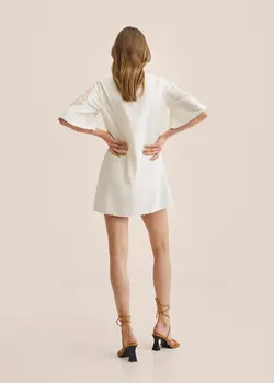 خرید پیراهن نخی زنانه منگو کد 261246 | بانی استایل