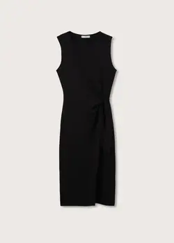 خرید پیراهن نخی میدی زنانه منگو کد 263114 | بانی استایل