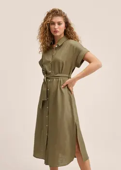 خرید پیراهن کتان زنانه منگو کد 263119 | بانی استایل