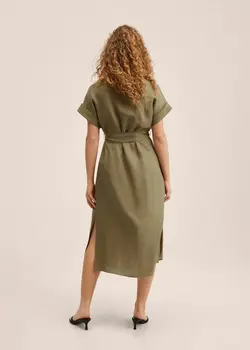 خرید پیراهن کتان زنانه منگو کد 263119 | بانی استایل