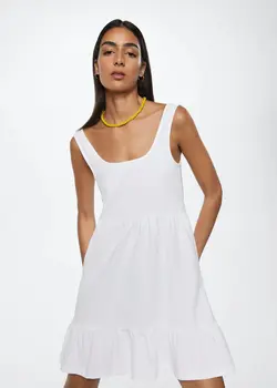 خرید پیراهن نخی زنانه منگو کد 263141 | بانی استایل